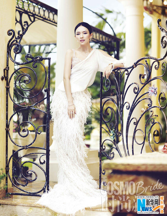 Zhang Ziyi en robe de mariée