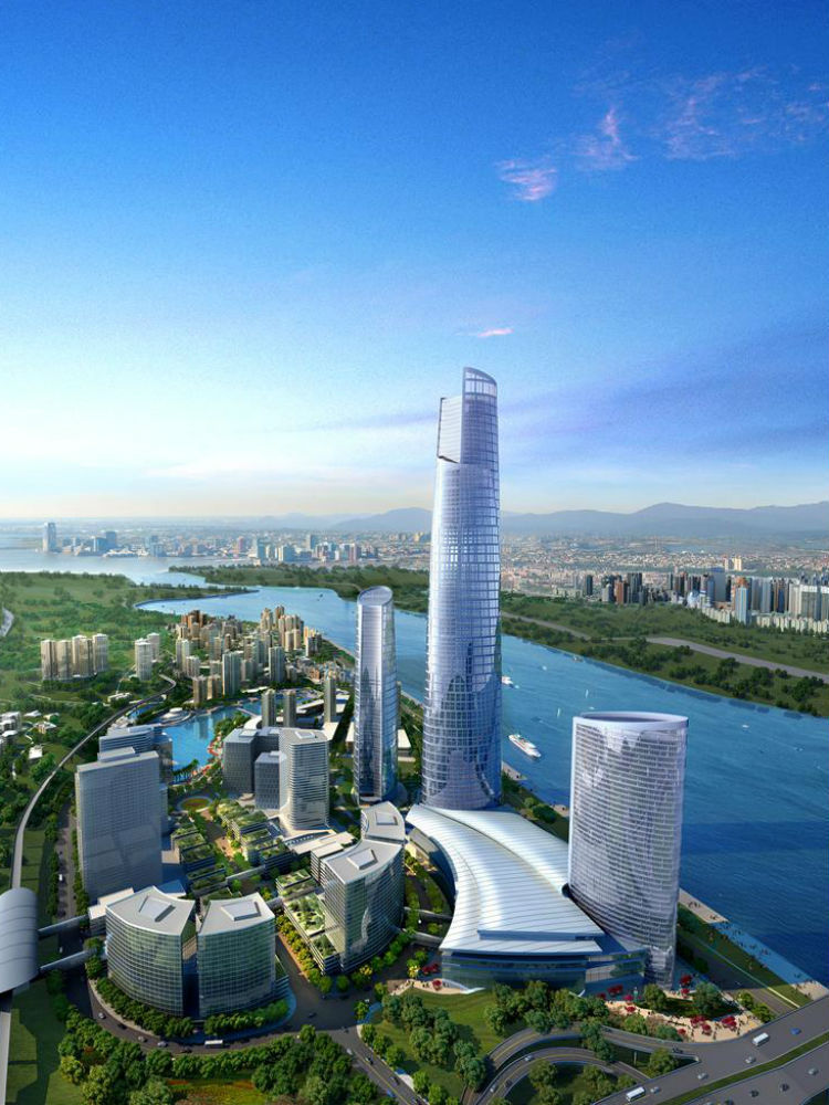 Chine Dix Gratte Ciels En Cours De Construction 6084