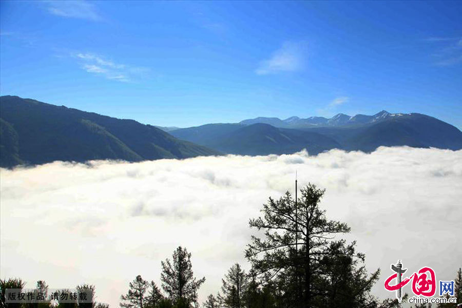 新疆喀纳斯湖云海奇观。中国网图片库 孙继虎/摄