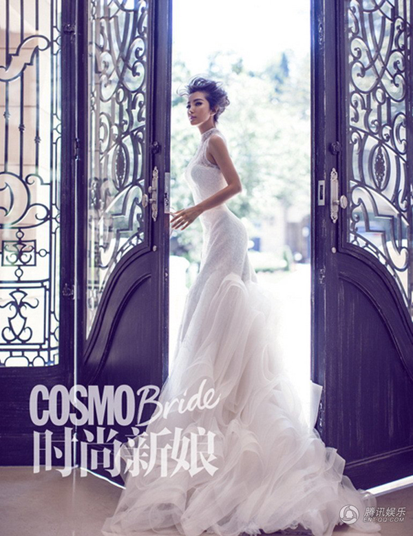 Li Bingbing en robe de mariée