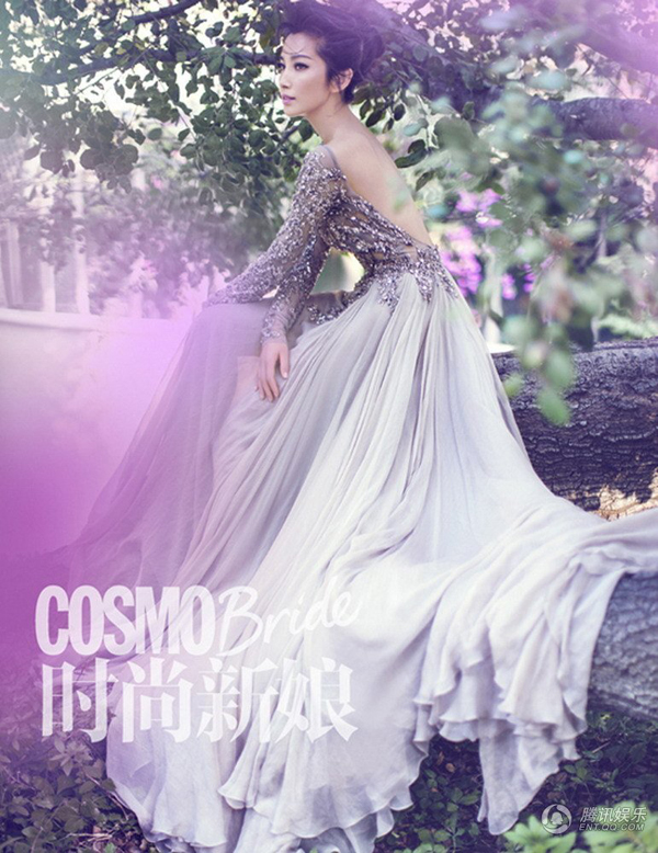 Li Bingbing en robe de mariée