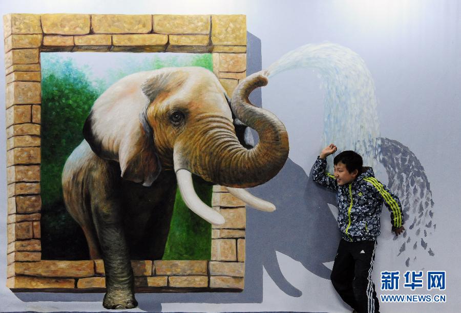 Une exposition de peintures 3 D à Shenyang