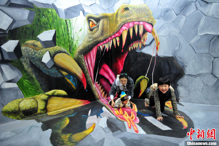 Une exposition de peintures 3 D à Shenyang