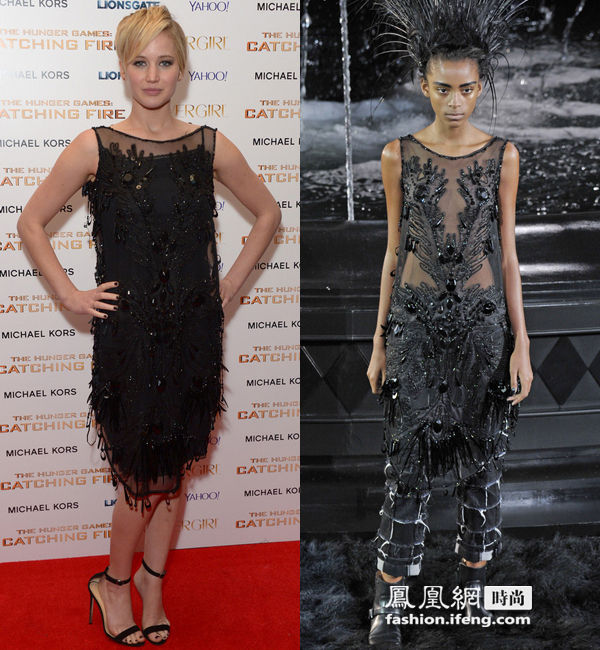 Jennifer Lawrence en Dior aux avant-premières de Hunger Games