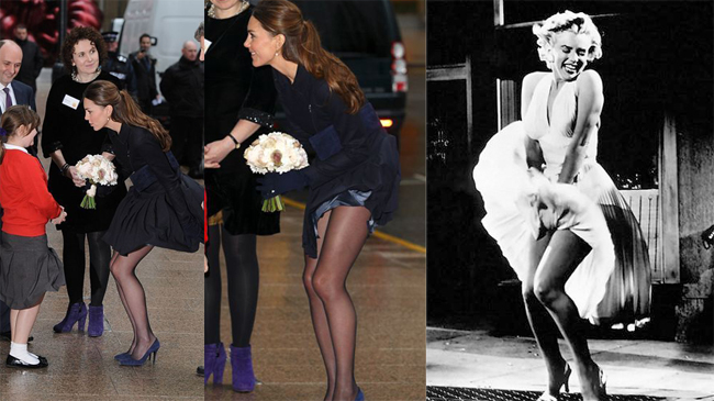 Kate Middleton : un petit coup de vent sous la jupe