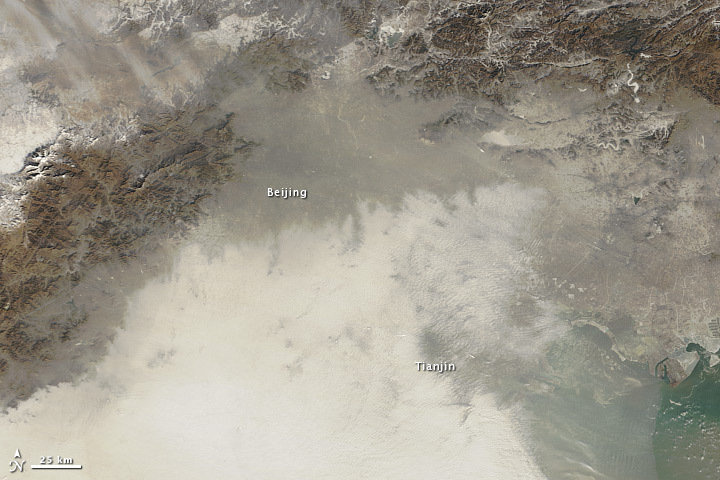 NASA : Les photos aériennes sur le smog en Chine