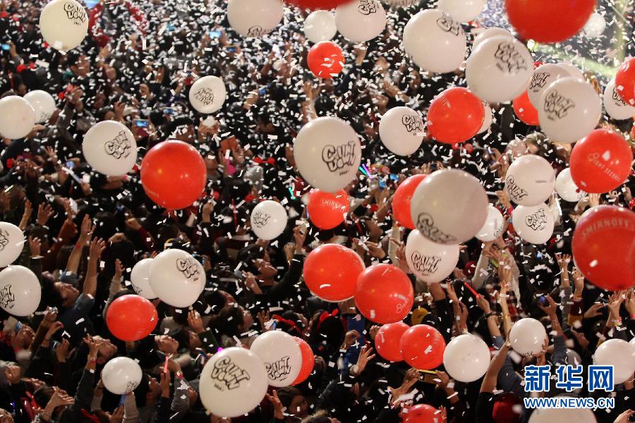 Le 1er janvier 2014, des célébrations à Times Square à Séoul, en Corée du Sud.