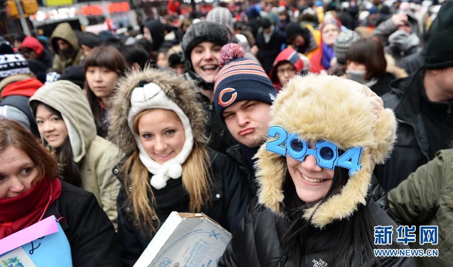 Le 1er janvier 2014, des célébrations à Times Square à New York, États-Unis.