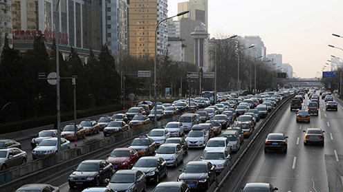 Beijing: gros embouteillages à la veille du Nouvel An chinois