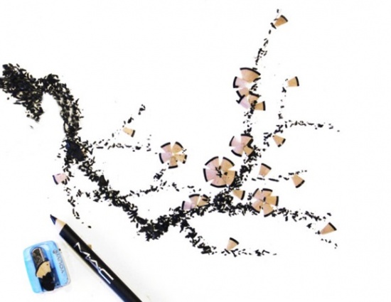 Des dessins à base de maquillage