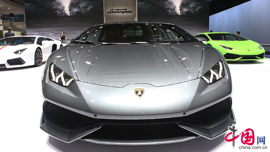 Présentation de la Lamborghini Huracan LP 610-4 au Salon automobile de Beijing