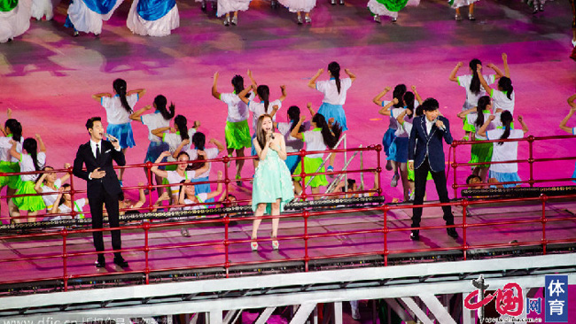Répétition de la cérémonie d'ouverture des Jeux Olympiques de la Jeunesse
