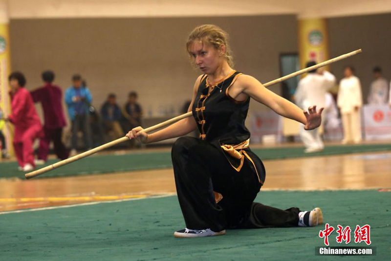 Des amateurs de kung-fu au Festival des arts martiaux de Zhengzhou