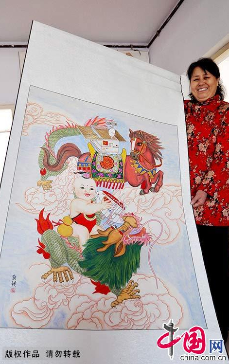 La peinture traditionnelle chinoise du Nouvel An de Huang Ying