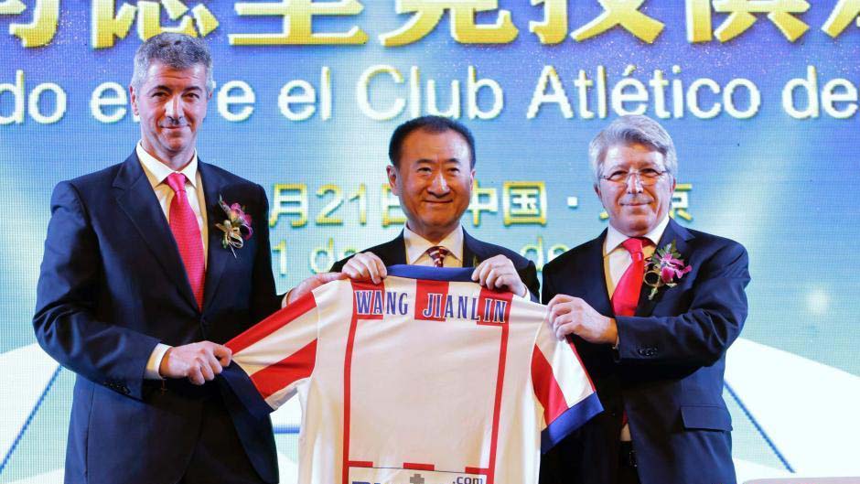 Le chinois Wanda s'empare de 20 % de l'Atletico Madrid 
