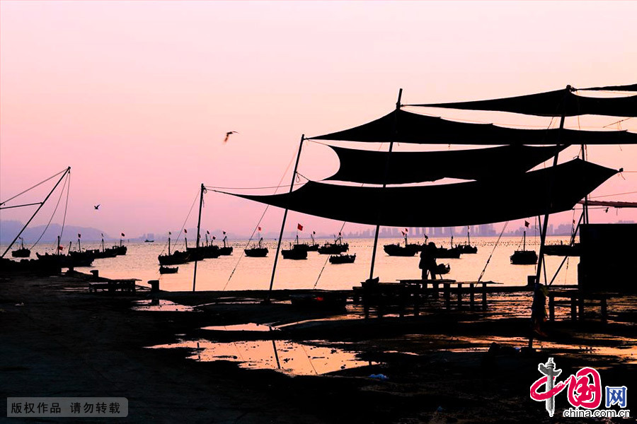 Yumingzui est un petit village de pêcheurs situé à l&apos;extrémité sud de l&apos;île de Xuejia, dans la zone de développement économique de Qingdao. 