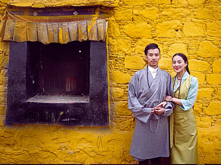 Les superbes photos de mariage d'un couple tibétain