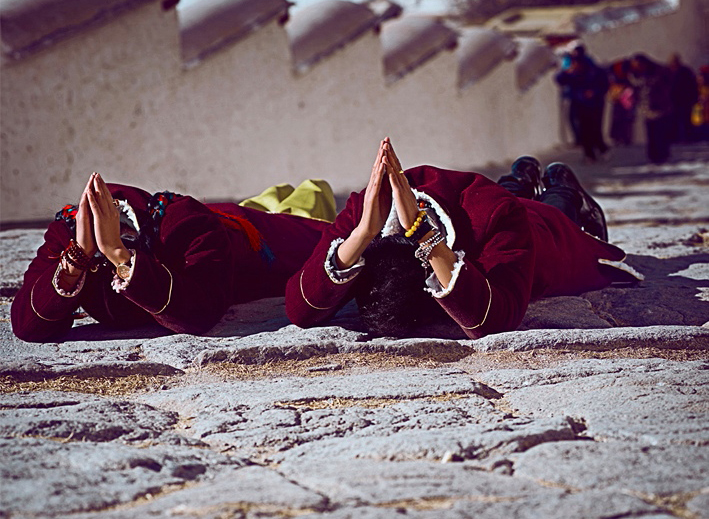 Les superbes photos de mariage d'un couple tibétain