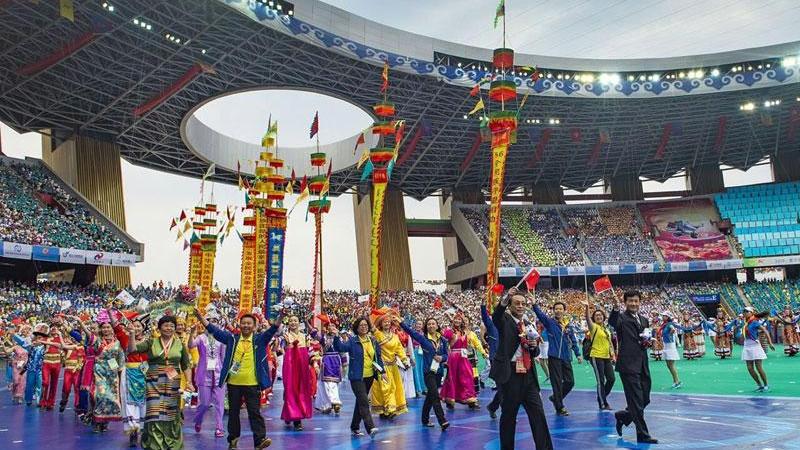 La délégation de Beijing aux Jeux des ethnies minoritaires