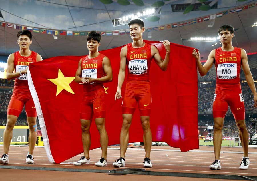 Championnats du monde : la Chine décroche l'argent aux 4x100m hommes