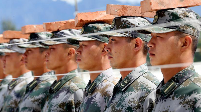 L'entraînement des soldats pour le défilé militaire