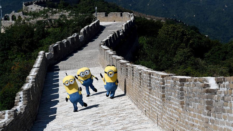 Les Minions en visite sur la Grande Muraille à Beijing