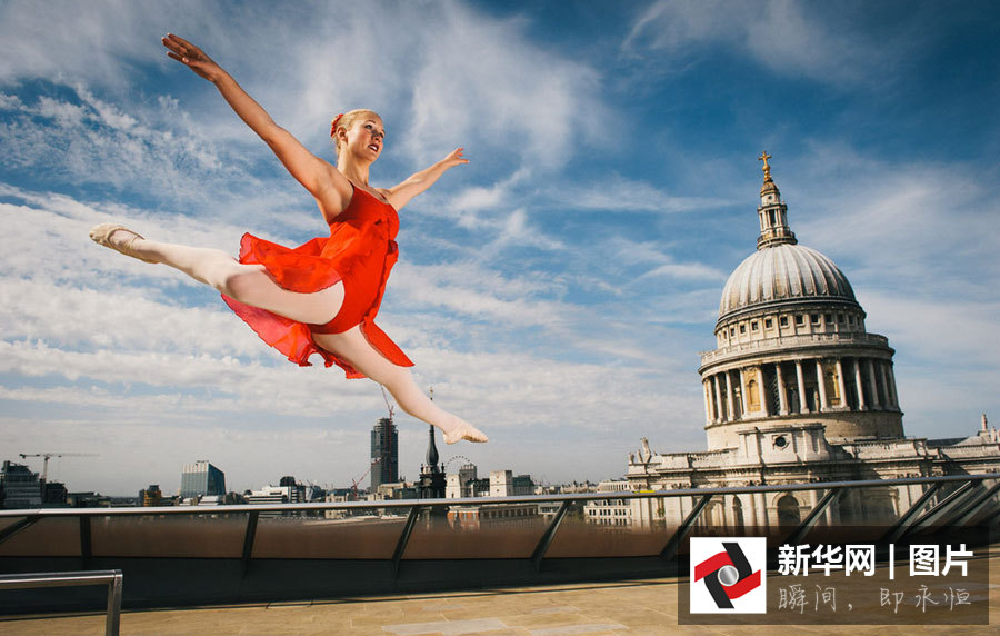 La ballerine française Agathe Petrini danse à Londres