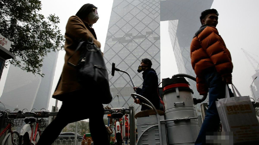 Une brique faite de particules fines présentes dans le smog de Beijing