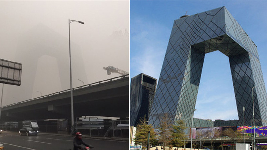 Ciel bleu vs smog : jeu de contraste à Beijing