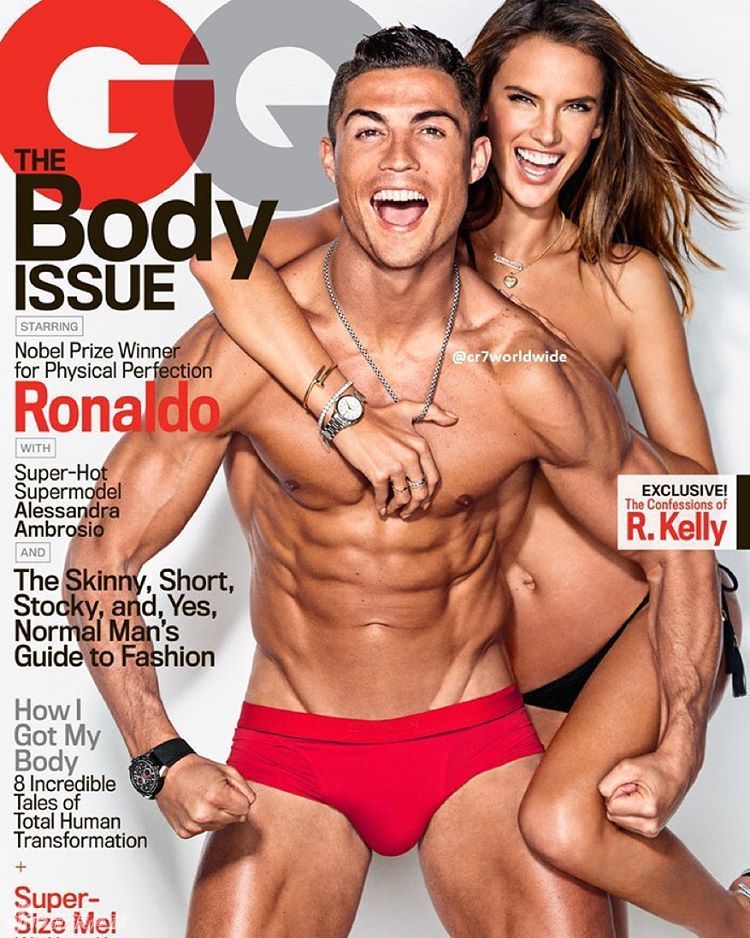 Cristiano Ronaldo pose avec Alessandra Ambrosio pour GQ