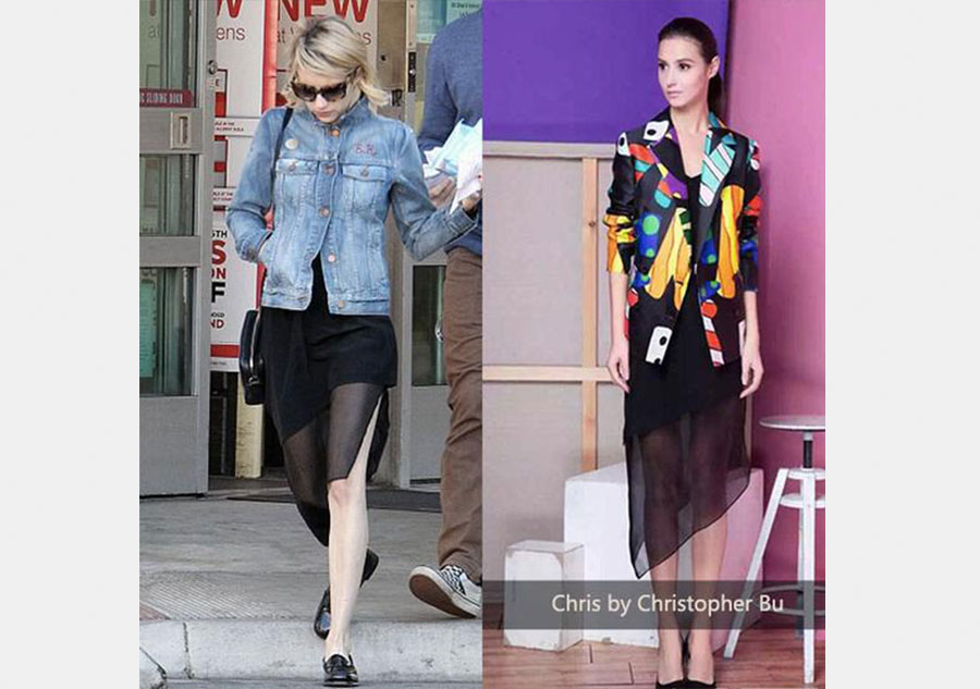 Emma Roberts dans une tenue signée Christopher Bu. [Photo/VCG]