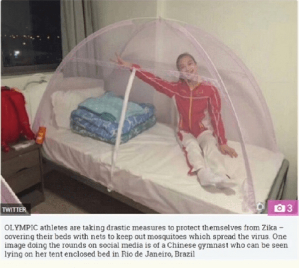 JO 2016 de Rio: les moustiquaires chinoises font fureur chez les athlètes