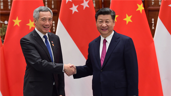 Le président chinois rencontre le PM singapourien