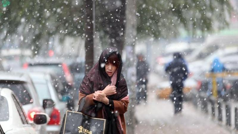 Changchun : chutes de neige au mois d'octobre