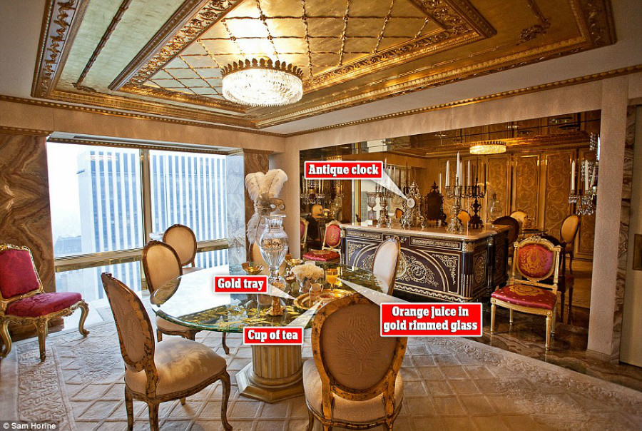 Photos : l&apos;intérieur de la suite de 100 millions de dollars de Donald Trump à New York