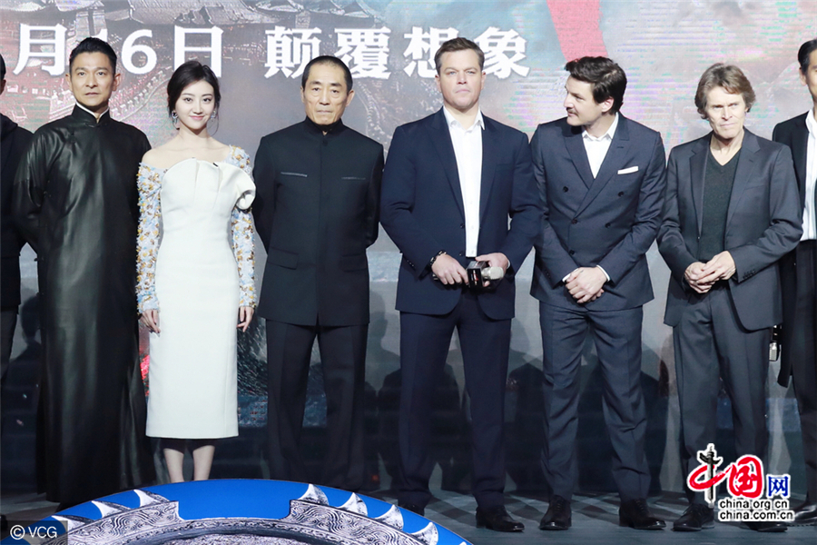Le nouveau film de Zhang Yimou, The Great Wall, en avant-première à Beijing Le nouveau film de Zhang Yimou, The Great Wall, en avant-première à Beijing