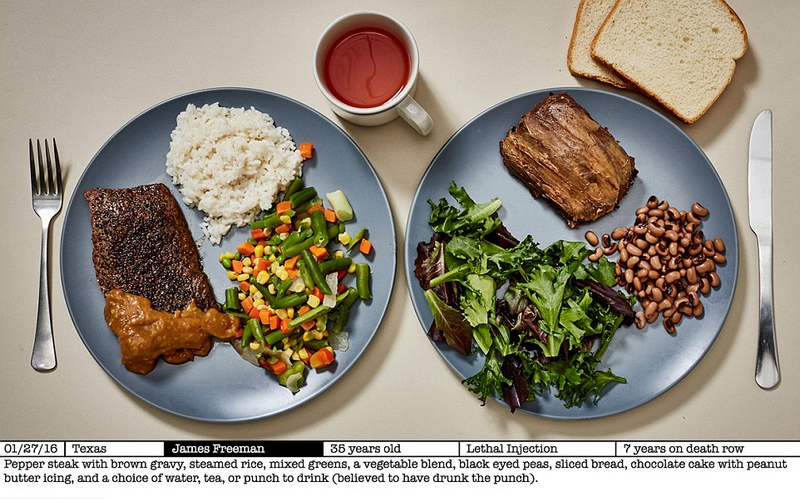 Etats-Unis : le dernier repas des prisonniers exécutés à mort en 2016