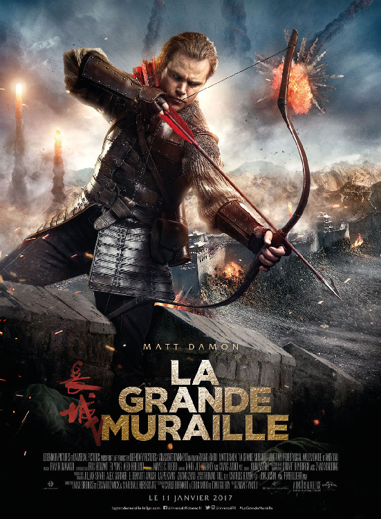 Le film La Grande Muraille de Zhang Yimou en tête du box-office en France
