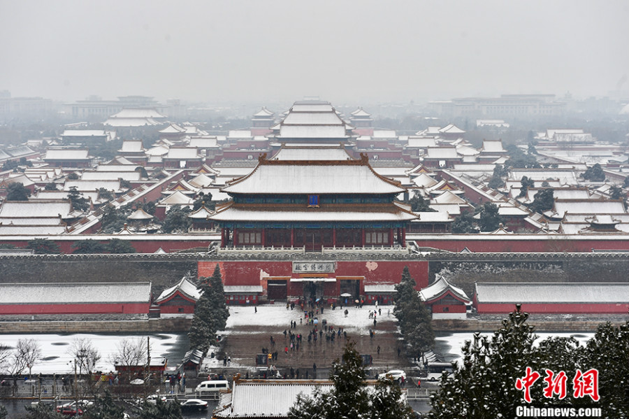 Photos : Beijing sous la première neige du printemps