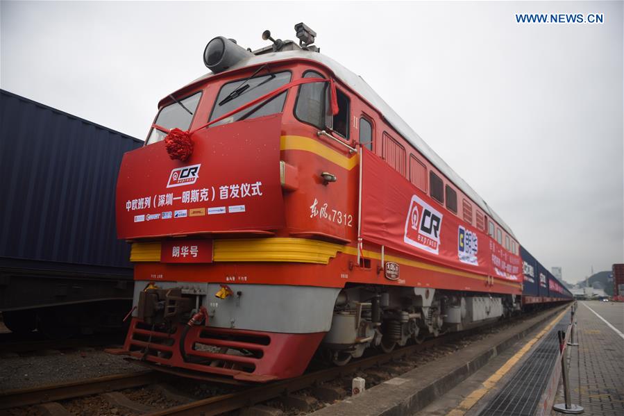 Un nouveau train de fret reliant la Chine à l'Europe est parti de Shenzhen