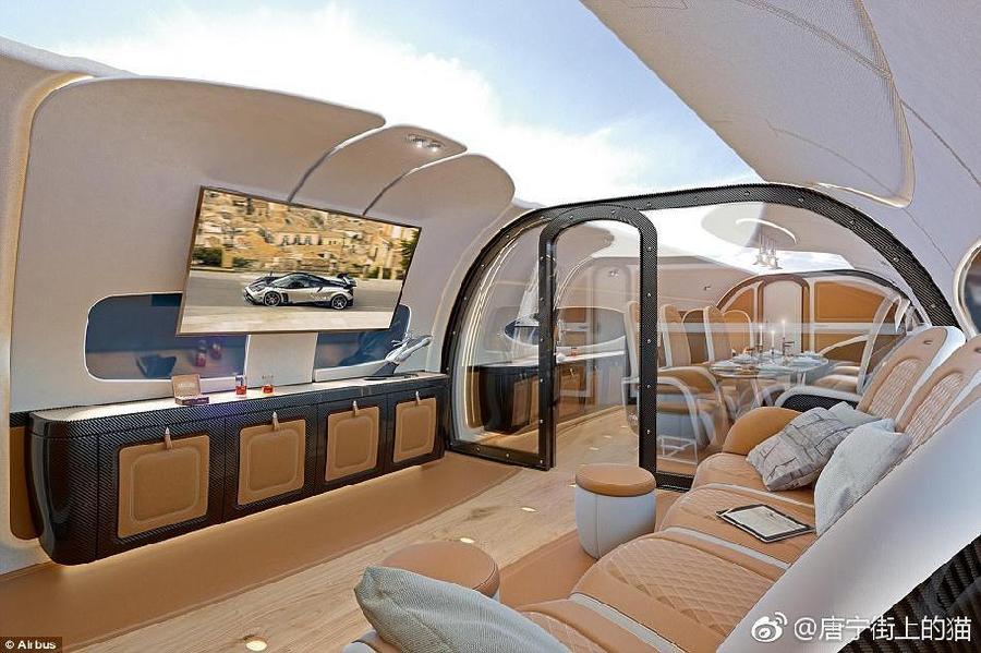 Airbus dévoile un jet équipé d&apos;un toit panoramique