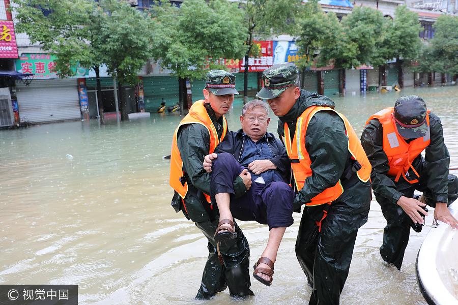 De nombreuses parties de la Chine inondées après des pluies torrentielles