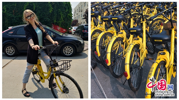 Rencontre d’une jeune femme russe avec les vélos partagés