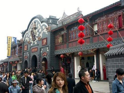 Luodai,Hakka,Guangdong,Gemeinde,Sichuan,,Touristen,Gasse 6