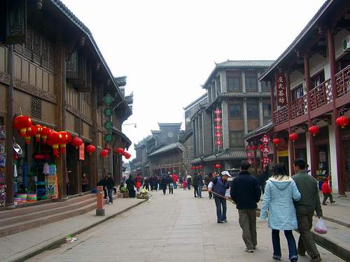 Luodai,Hakka,Guangdong,Gemeinde,Sichuan,,Touristen,Gasse 10