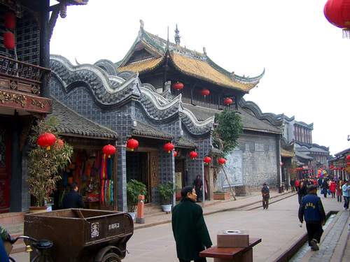 Luodai,Hakka,Guangdong,Gemeinde,Sichuan,,Touristen,Gasse 16