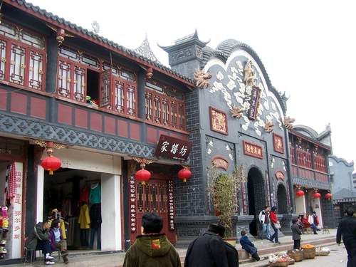 Luodai,Hakka,Guangdong,Gemeinde,Sichuan,,Touristen,Gasse 2-