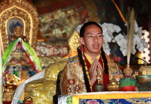 2 Panchen Lama Erdeni Qoigyi Gyibo,Lama-Tempel ,Beijing,buddhistisches Ritual ,Gedenken, Erdbebenopfer ,Katastrophengebieten,tibetisch,Buddhas ,M?nche,Ritual