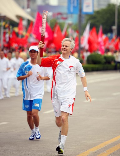 Fackellauf , Ningbo,Beileid,2008,Flamme，2008，Beijing5