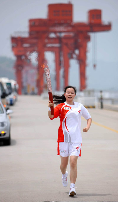 Fackellauf ,Olympischen Spiele ,Yichang,Schweigeminute ,Katastrophengebieten 3